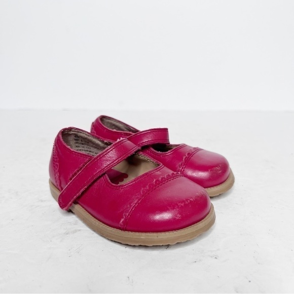 Janie and Jack Red Leather Mary Jane Flats Size 4 Girls - Picture 1 of 7